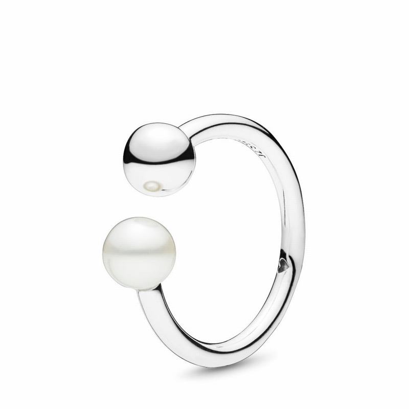 Pandora Contemporary Pearl Statement Ring - Sterling Silver/White/Freshwater Cultured Pearl - Canada